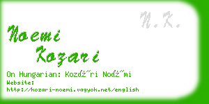 noemi kozari business card